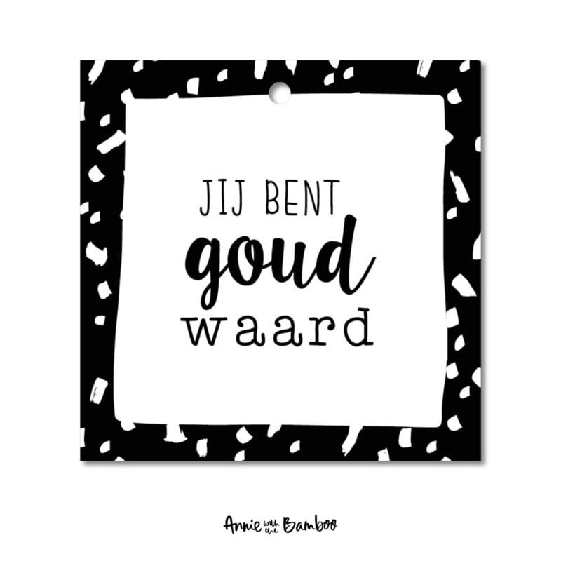 Cadeaulabel - Jij bent goud waard