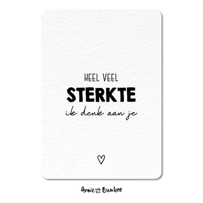 Ansichtkaart - Heel veel sterkte, ik denk aan je