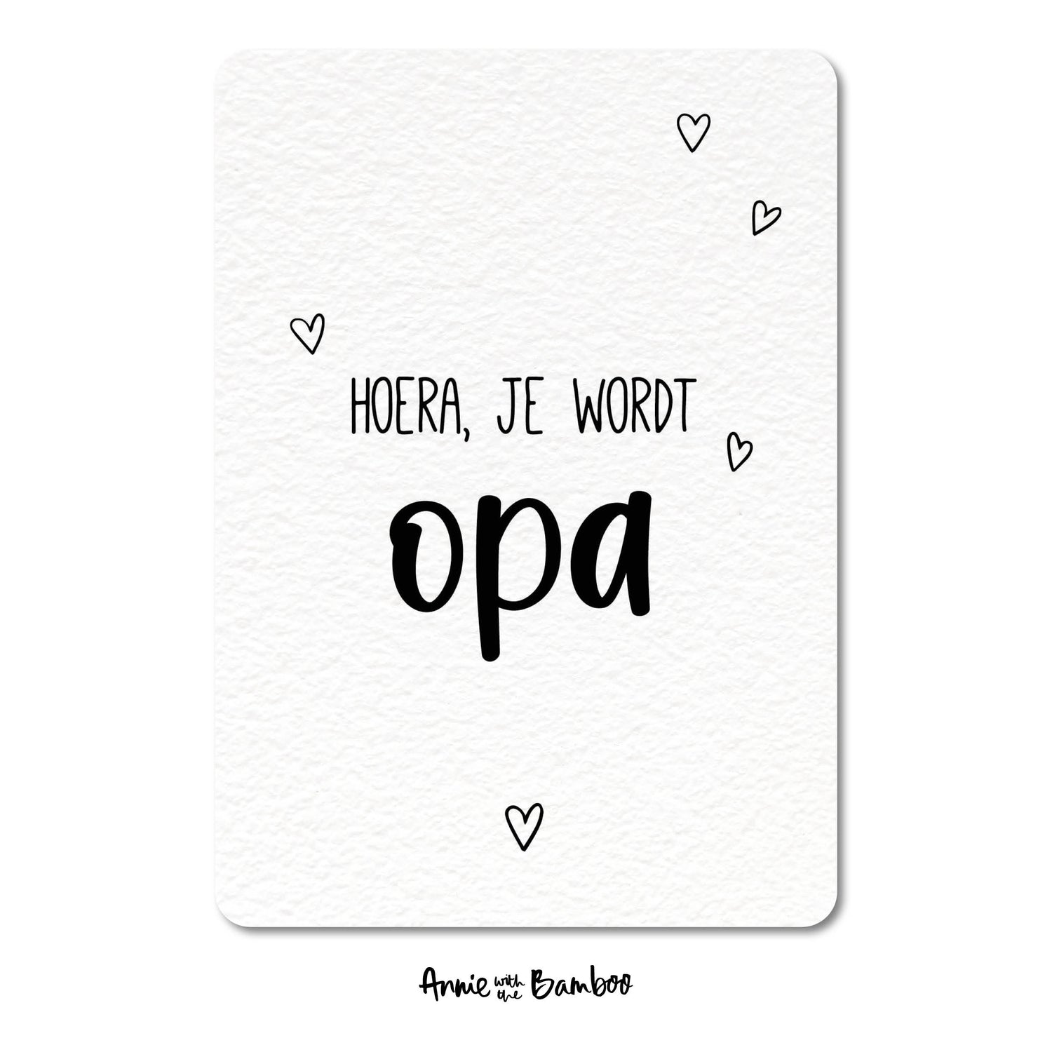 Ansichtkaart - Hoera, je wordt opa