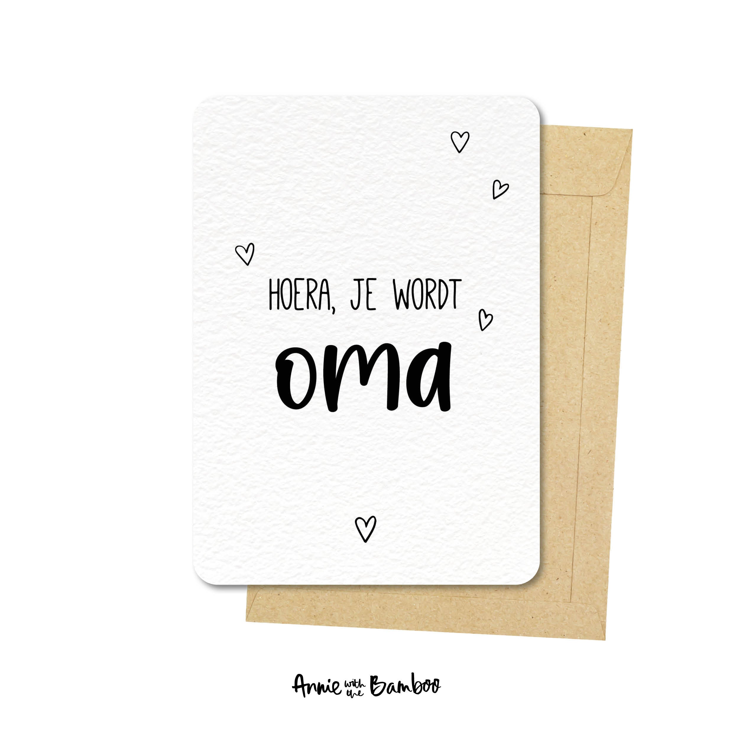 Ansichtkaart - Hoera, je wordt oma