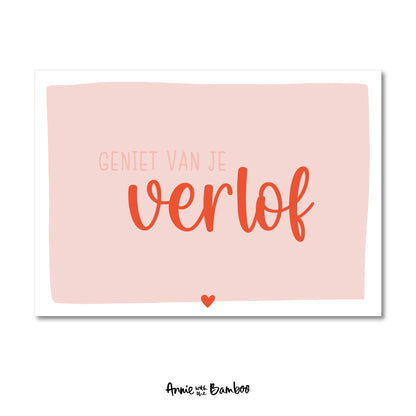 Ansichtkaart - Geniet van je verlof