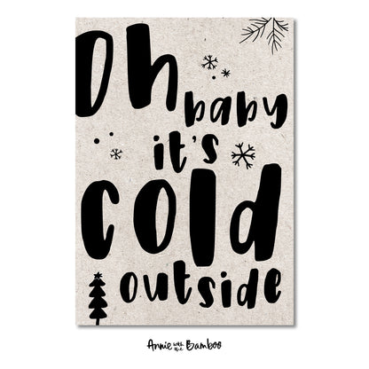 Kerstkaart - Oh baby it&