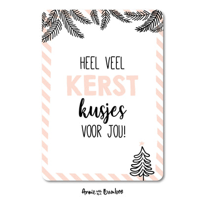 Kerstkaart - Heel veel kerstkusjes voor jou! (sale)