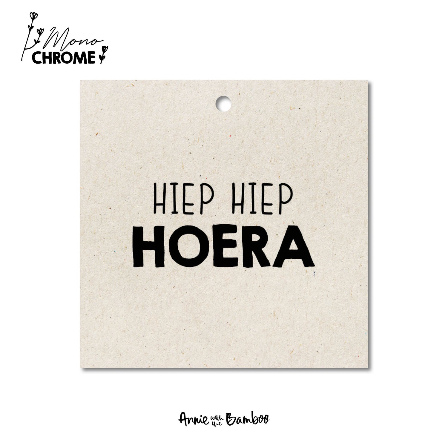 Cadeaulabel - Hiep hiep hoera