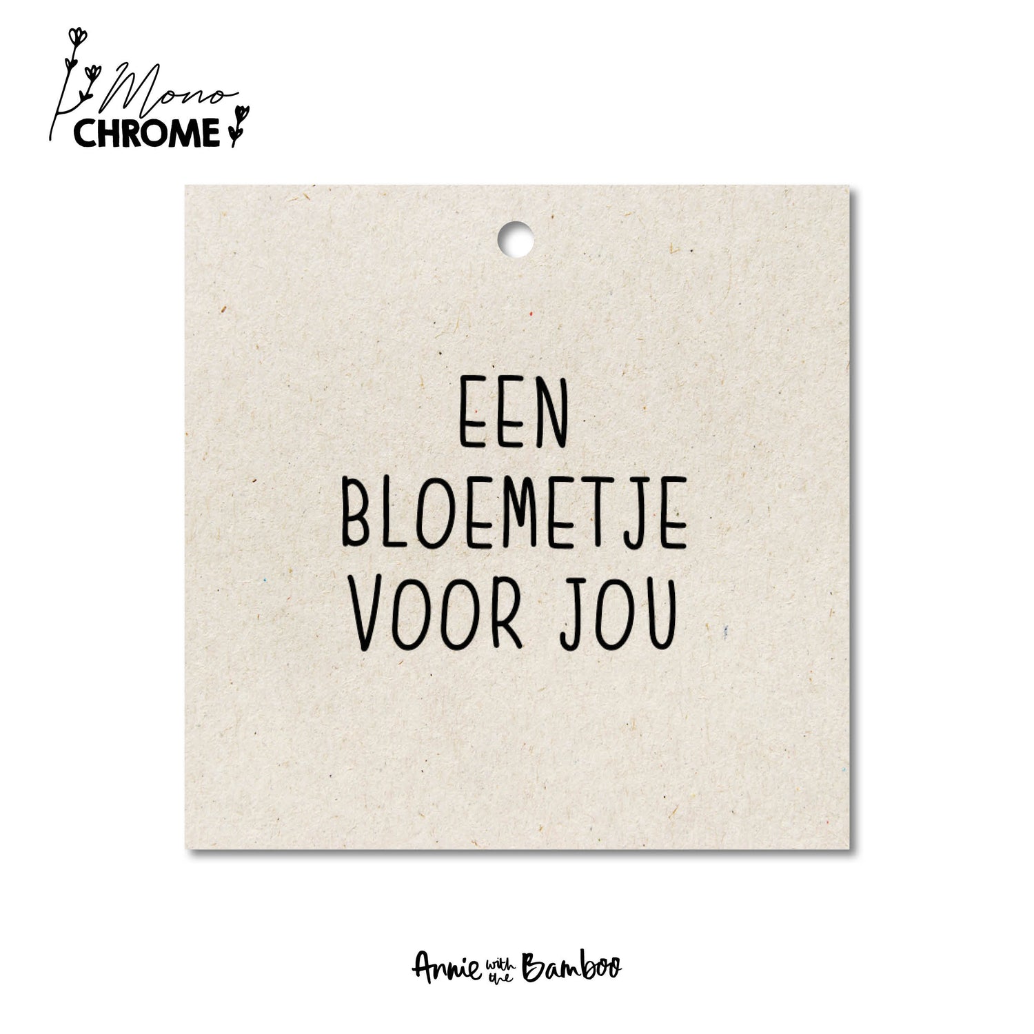 Cadeaulabel - Een bloemetje voor jou