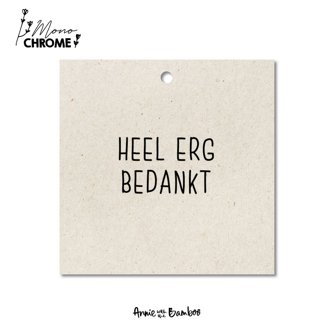 Cadeaulabel - Heel erg bedankt