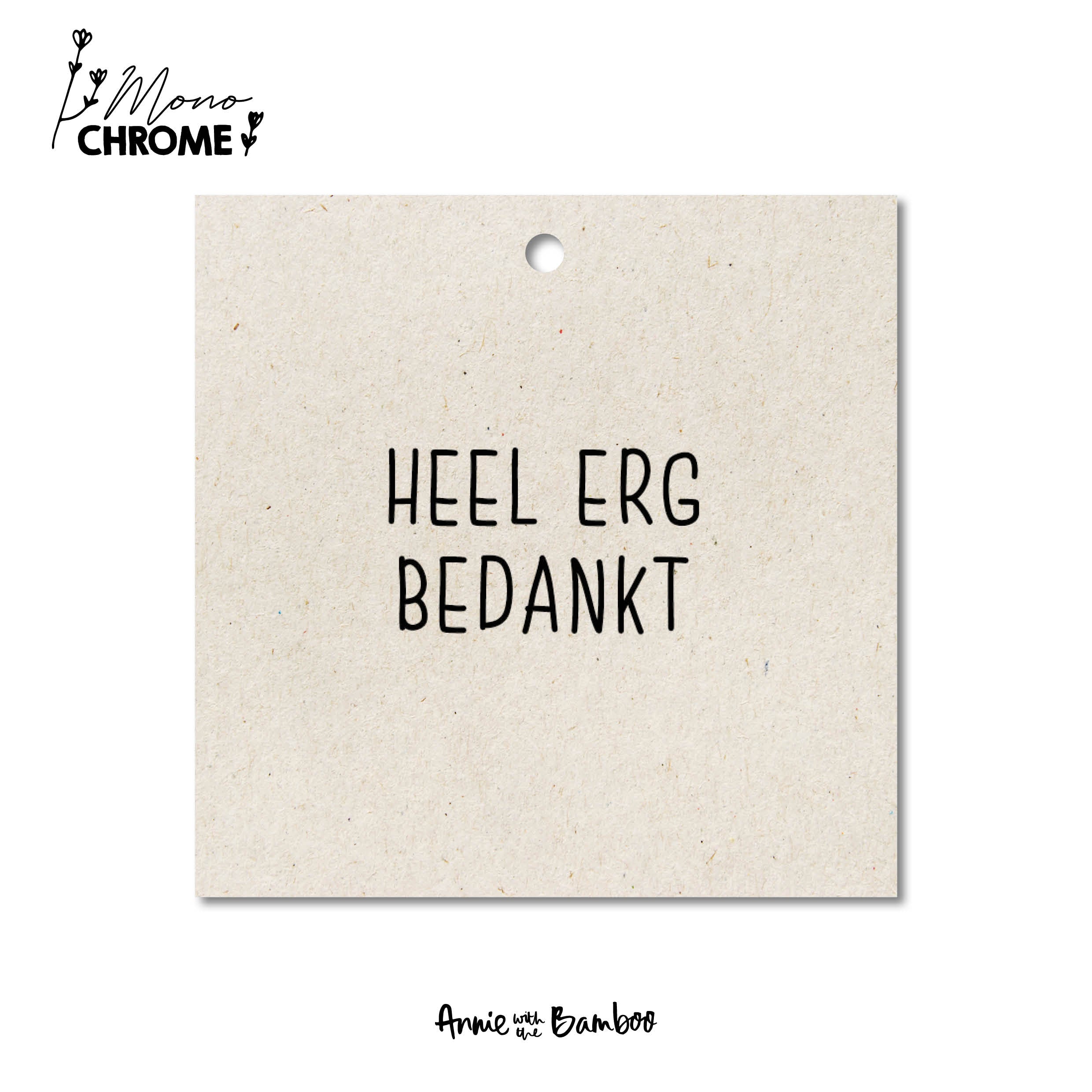 Cadeaulabel - Heel erg bedankt