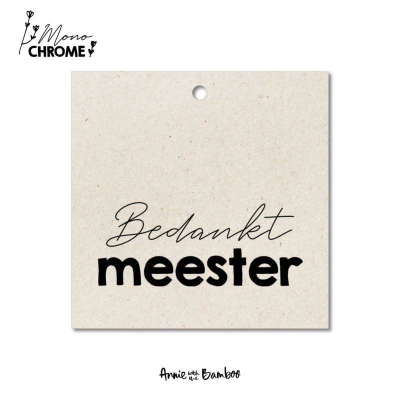 Cadeaulabel - Bedankt meester