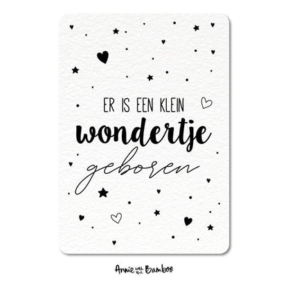 Ansichtkaart - Er is een klein wondertje geboren