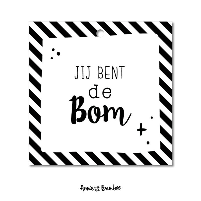 Cadeaulabel - Jij bent de bom