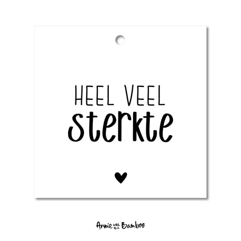 Cadeaulabel - Heel veel sterkte