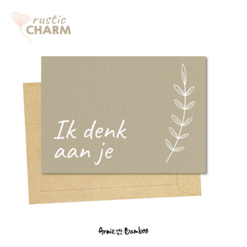 Ansichtkaart - Ik denk aan je