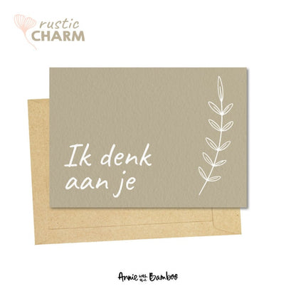 Ansichtkaart - Ik denk aan je