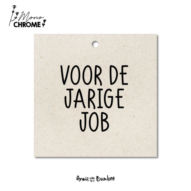 Cadeaulabel - Voor de jarige job