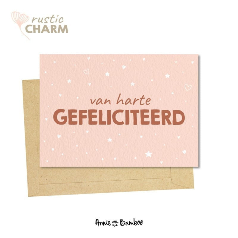 Ansichtkaart - Van harte gefeliciteerd