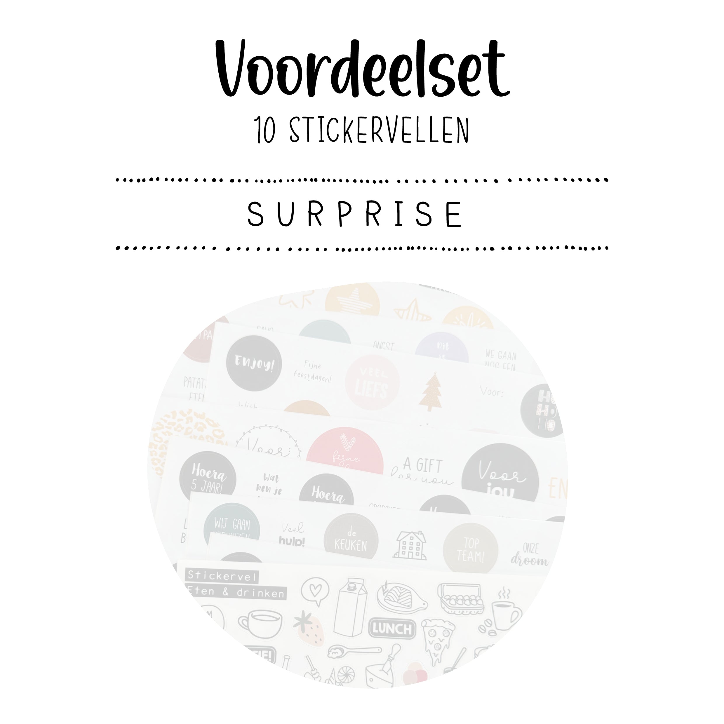 Stickervel voordeelset - SURPRISE